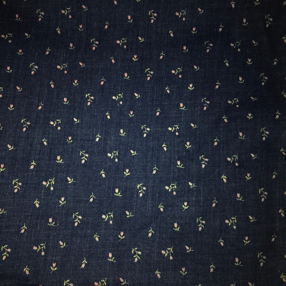 NWOT Navy & Pink Floral Cotton Sewing Fabric - Picture 1 of 1